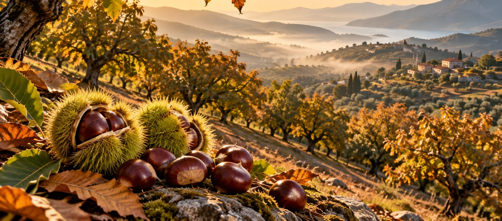 Fresh chestnuts from the mountainous agricultural areas of Aydın