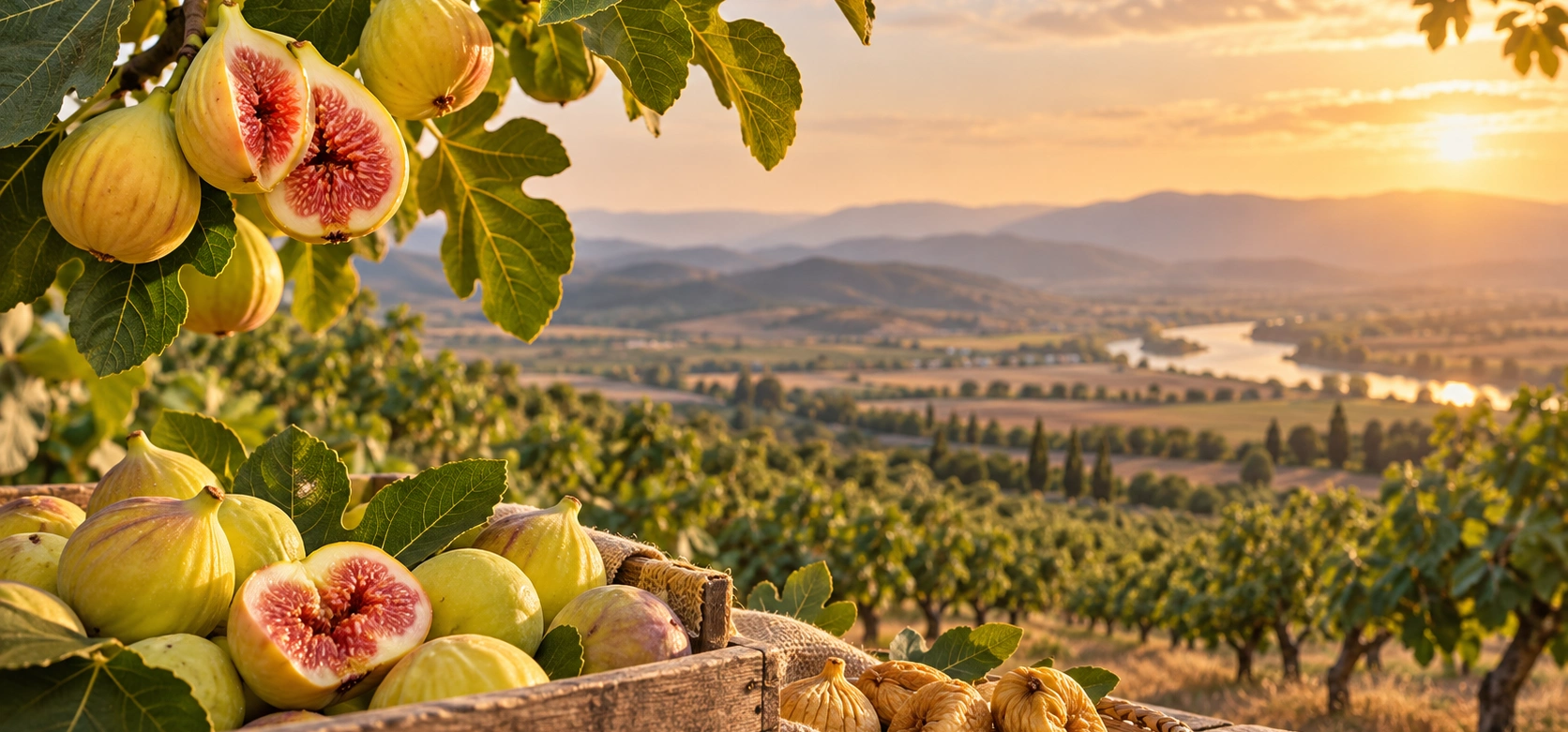 Fresh and dried Aydın figs representing the agricultural heritage of western Türkiye