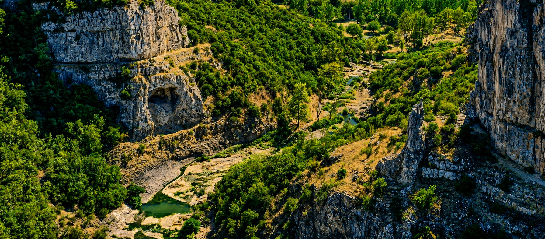 Ballikayalar canyon and nature park in Gebze Kocaeli