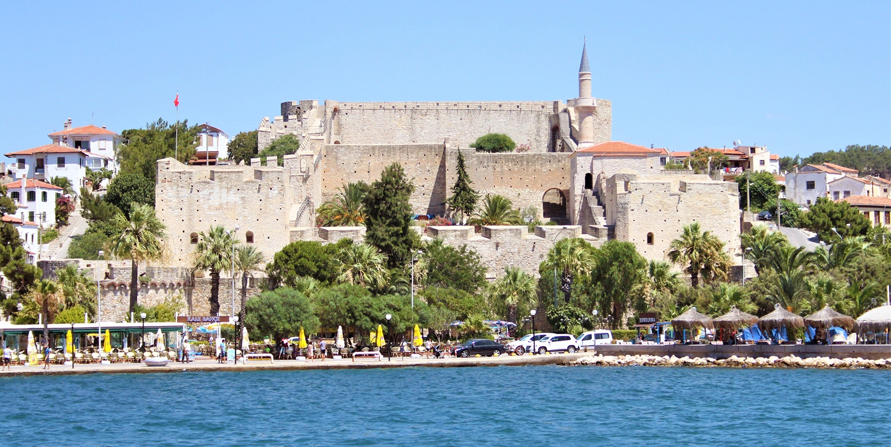 Cesme Castle historic fortress overlooking Cesme Izmir Turkey