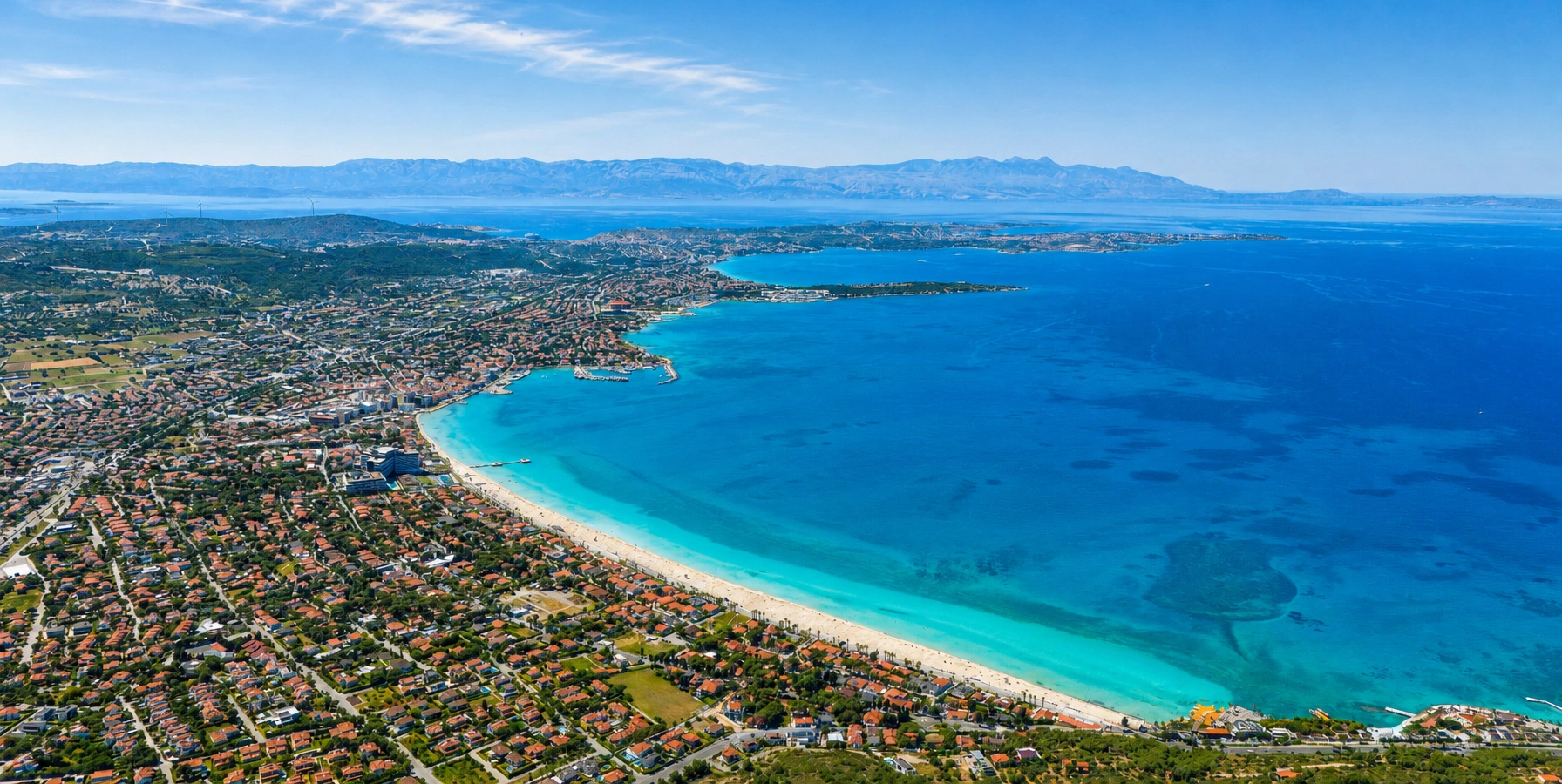 Cesme Peninsula beaches villages historic sites and Aegean coastline Turkey