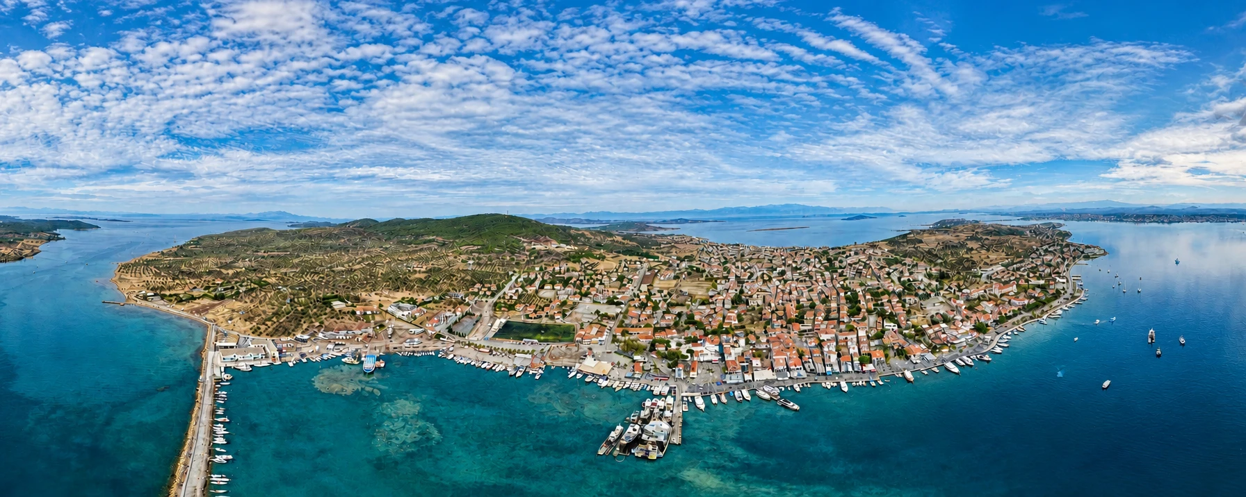 Cunda Island Alibey Island historic streets churches and waterfront Ayvalik