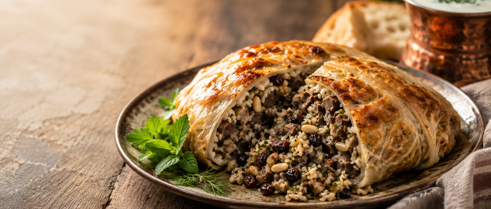 Traditional Edirne stuffed liver culinary experience