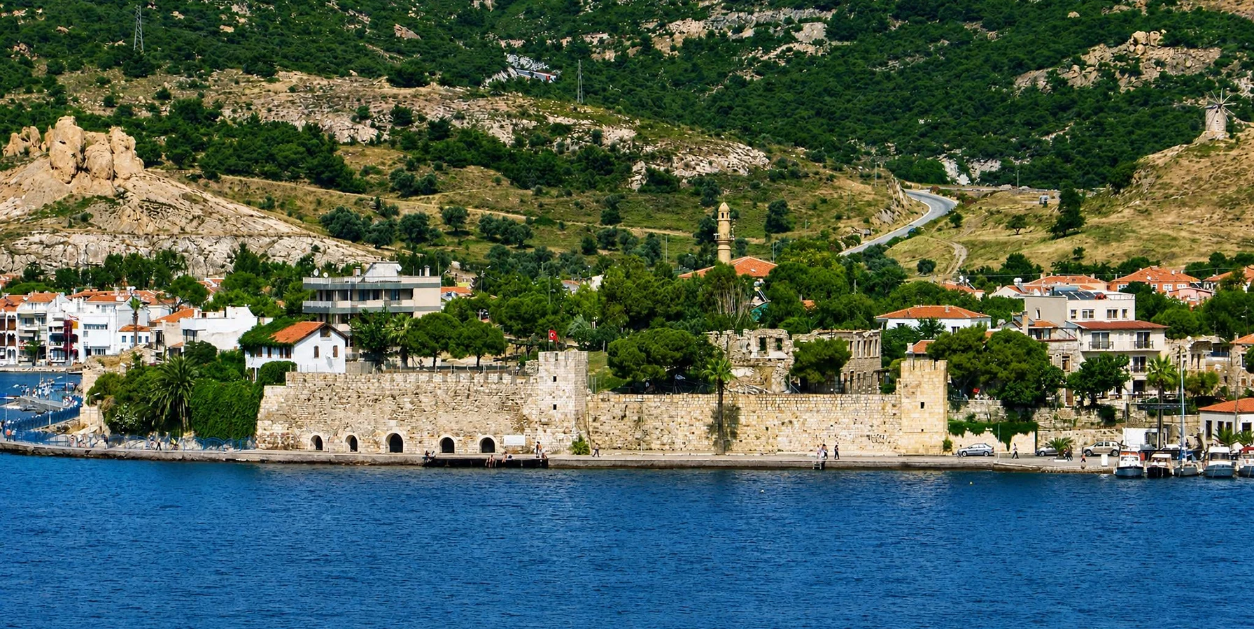 Foca Castle Beskapilar historic fortifications Aegean waterfront Izmir Turkey
