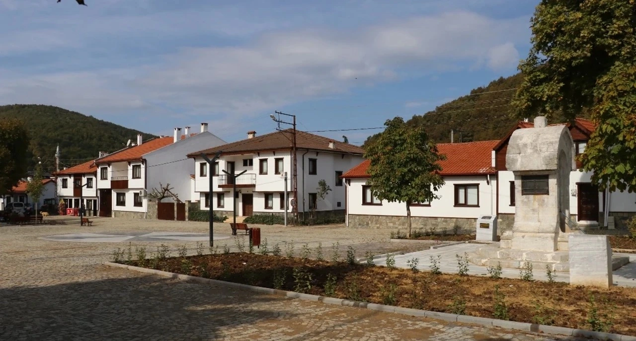 Güneyköy historic Caucasian village Sultan Reşat Fountain Yalova Turkey
