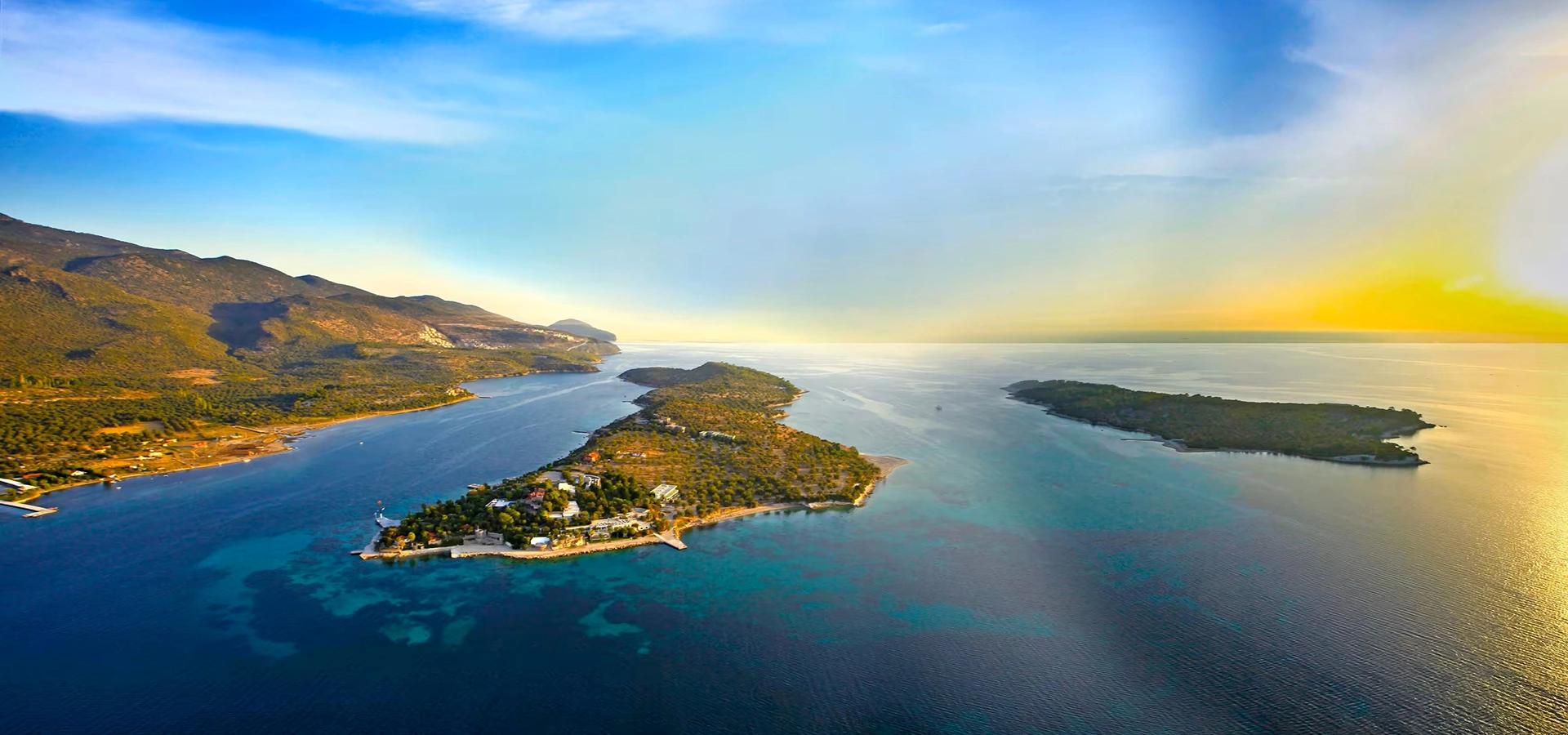 Kalem Garip Islands Dikili turquoise Aegean sea Turkey