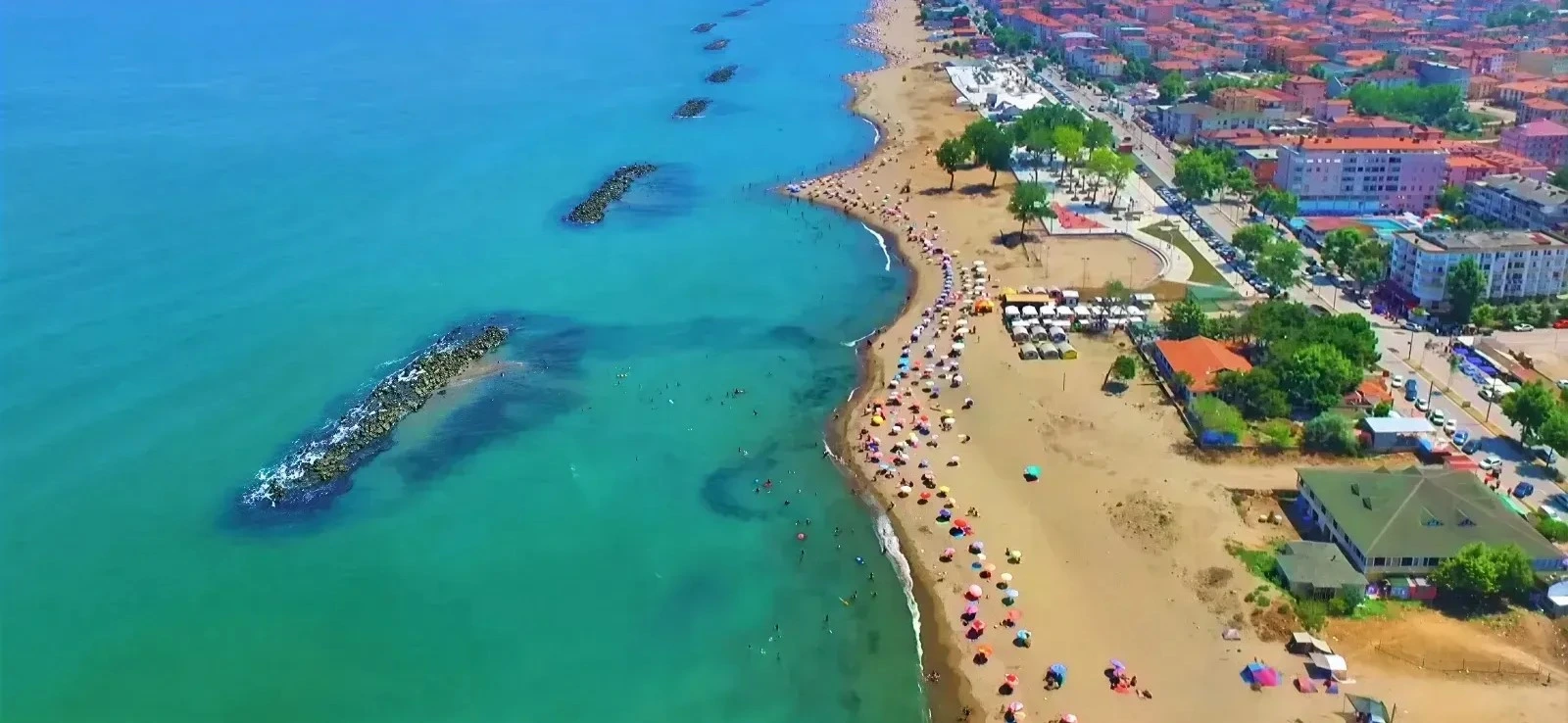 Karasu Beach Sakarya long sandy Black Sea coastline Turkey