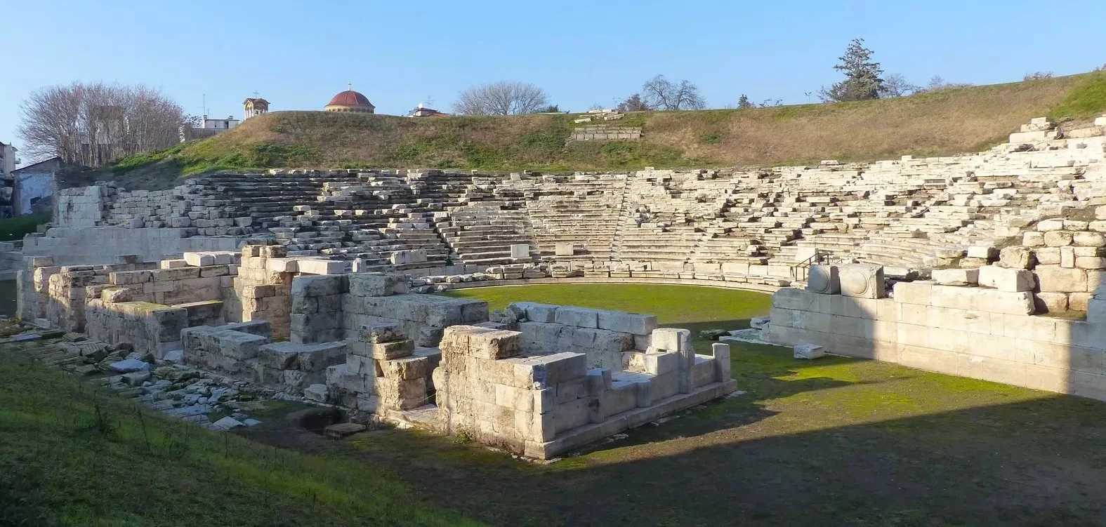 Ancient walls and archaeological remains at Larissa Ancient City near Menemen Izmir Turkey