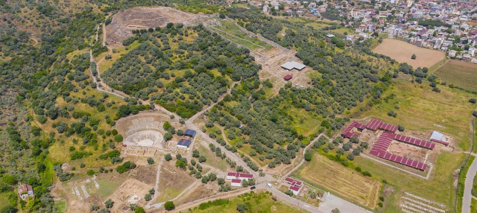 Metropolis ancient city Torbali Izmir Turkey theatre bouleuterion Roman baths