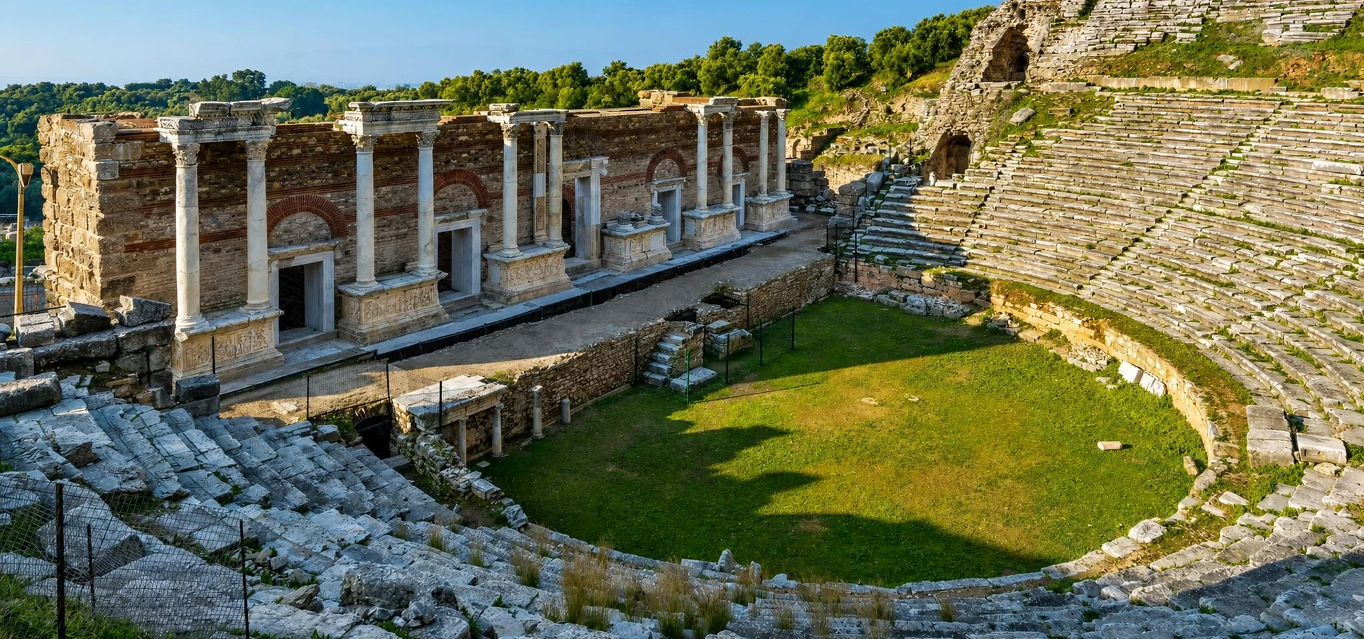 Ancient city of Nysa archaeological monuments and ruins in Aydin Turkey