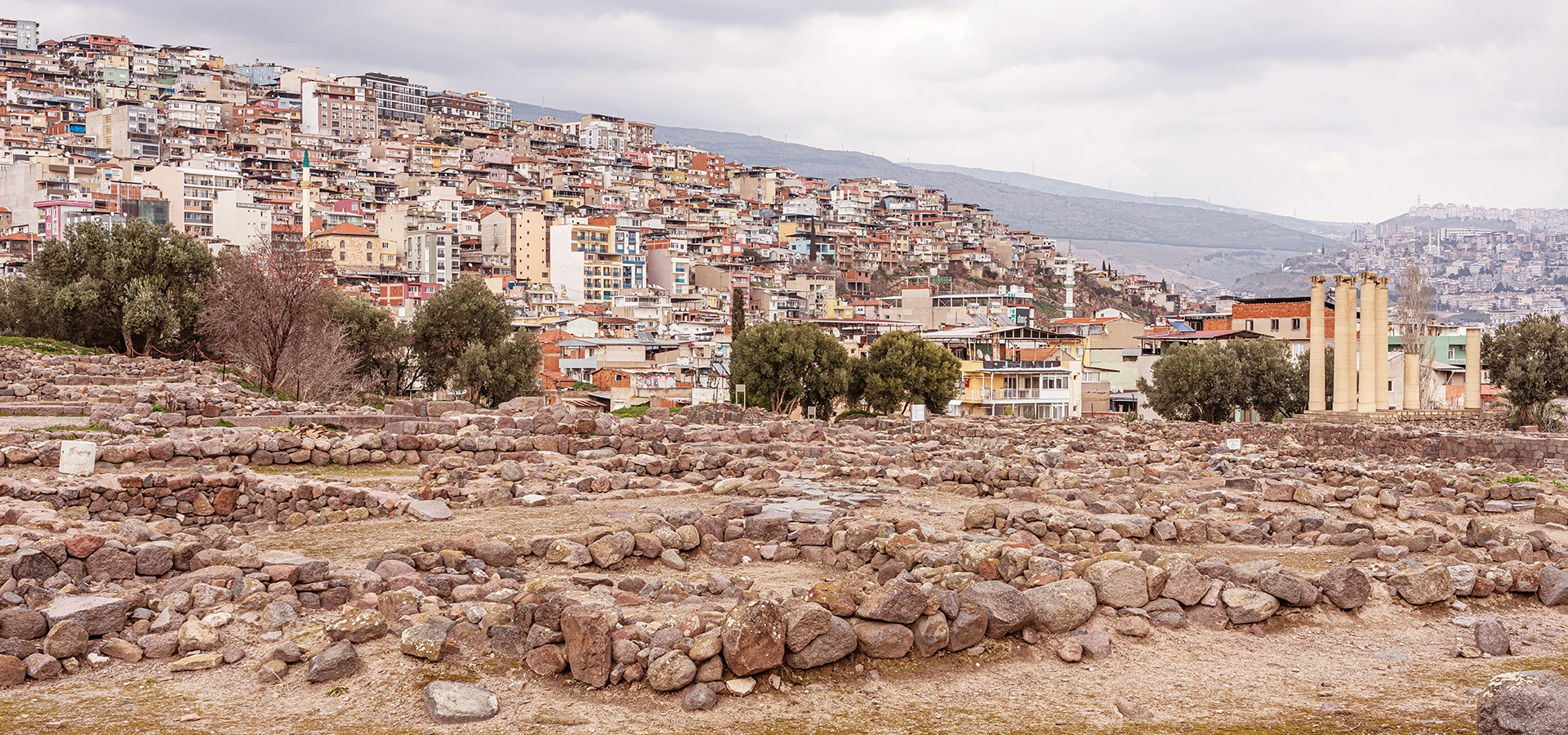 Old Smyrna Bayrakli Tepekule Izmir ancient city Turkey