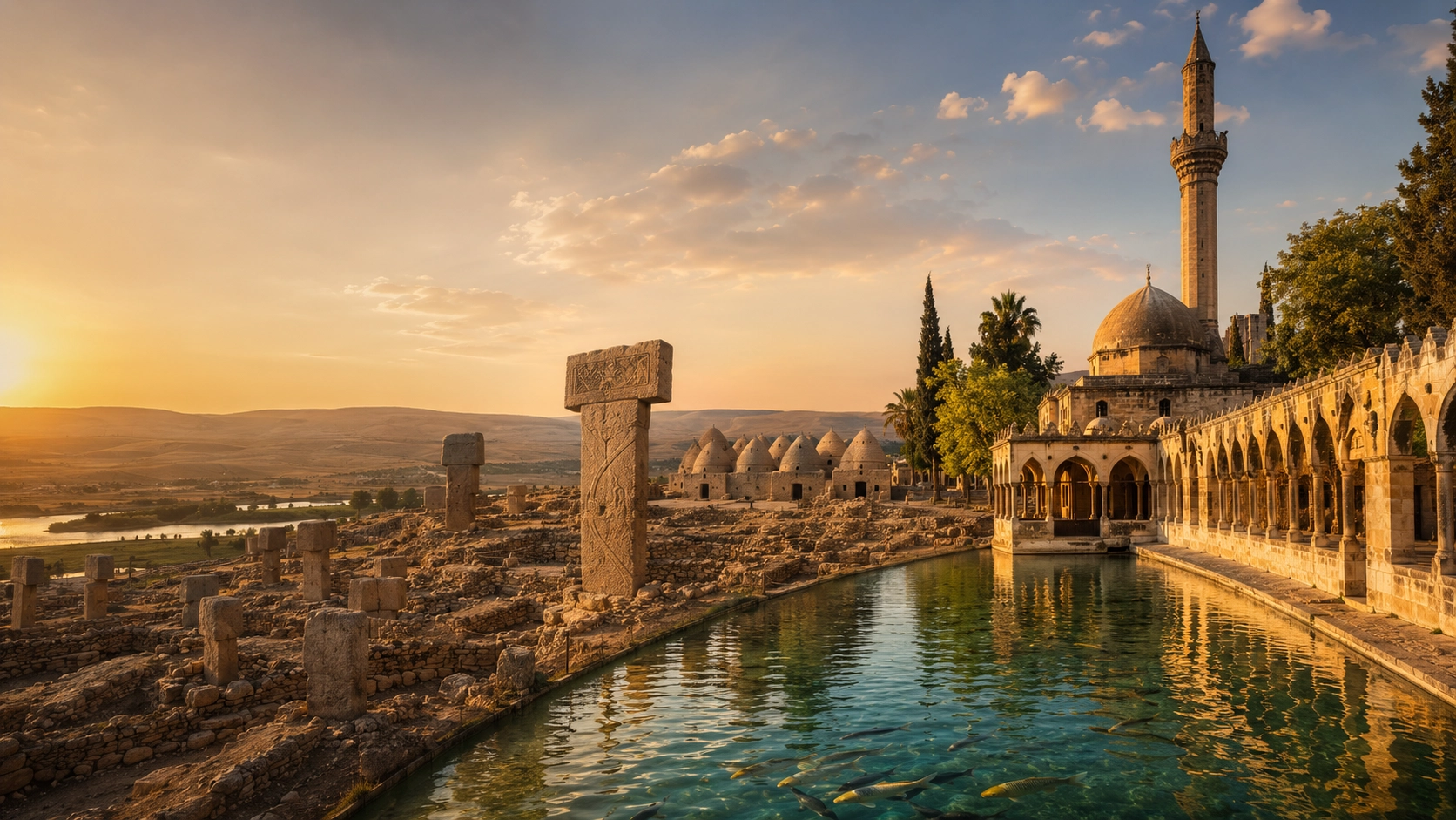 Şanlıurfa city with Balıklıgöl, Göbeklitepe, Harran and historic landmarks