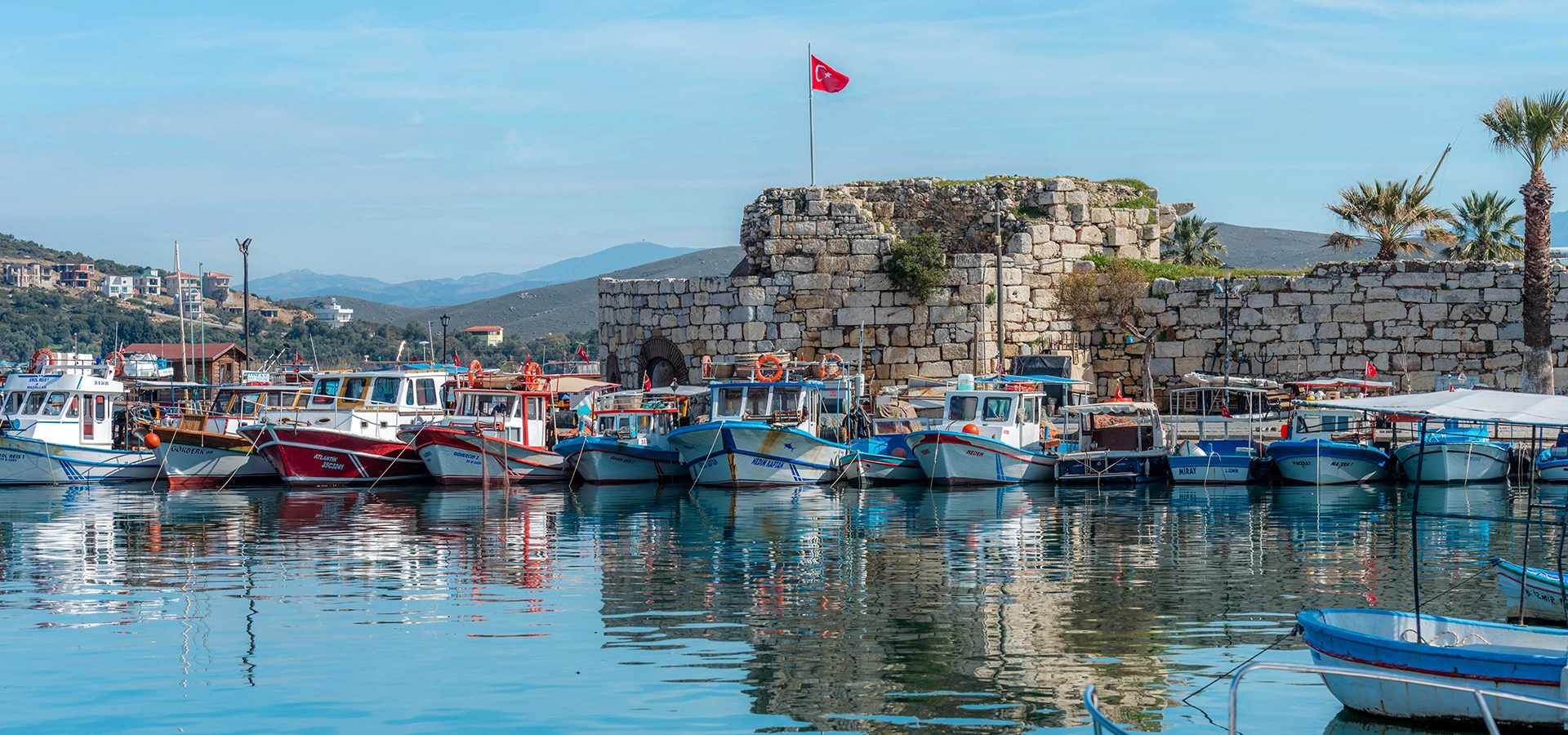 Sığacık historic streets harbor Seferihisar İzmir Turkey