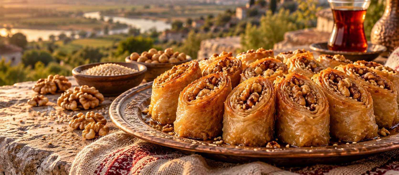 Traditional Söke Kulak Tatlısı regional dessert from Aydın Türkiye