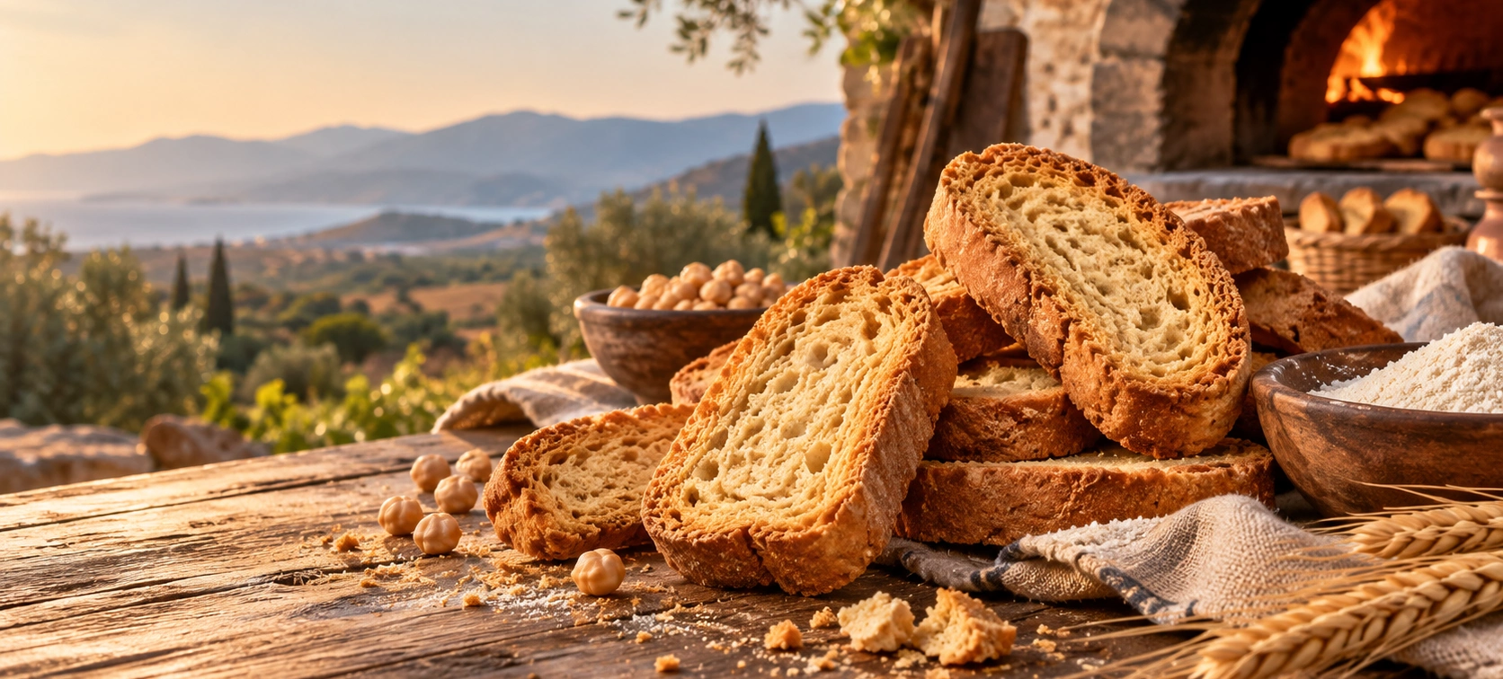 Traditional Söke peksimeti twice-baked bread in Aydın Türkiye