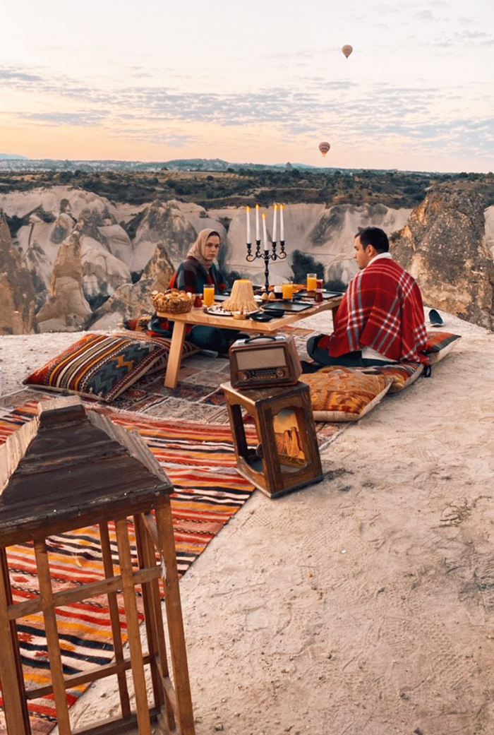 Sunset Dinner in Cappadocia with View of Valleys