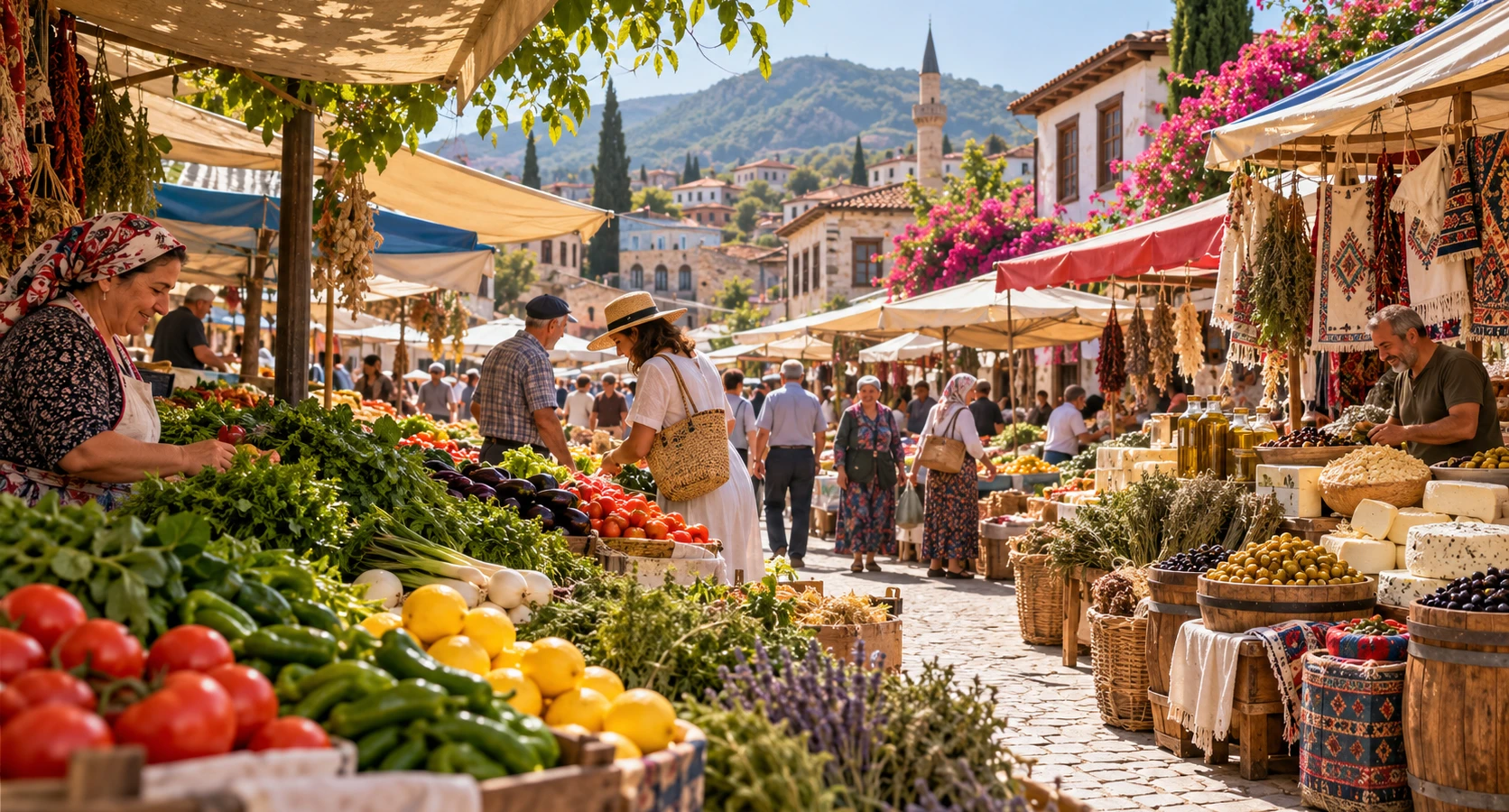 Private Odemis Saturday market culinary and cultural experience