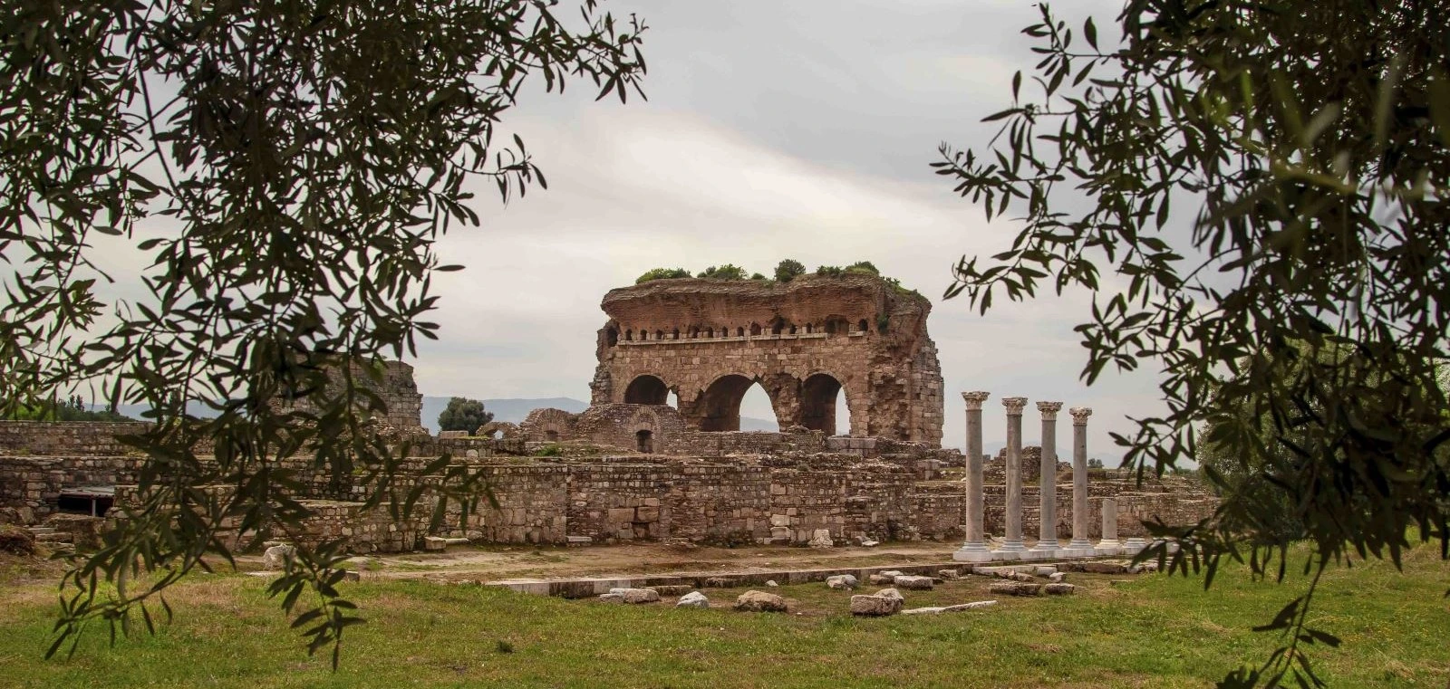 Ancient archaeological heritage of Aydın Province near Nysa Ancient City Türkiye
