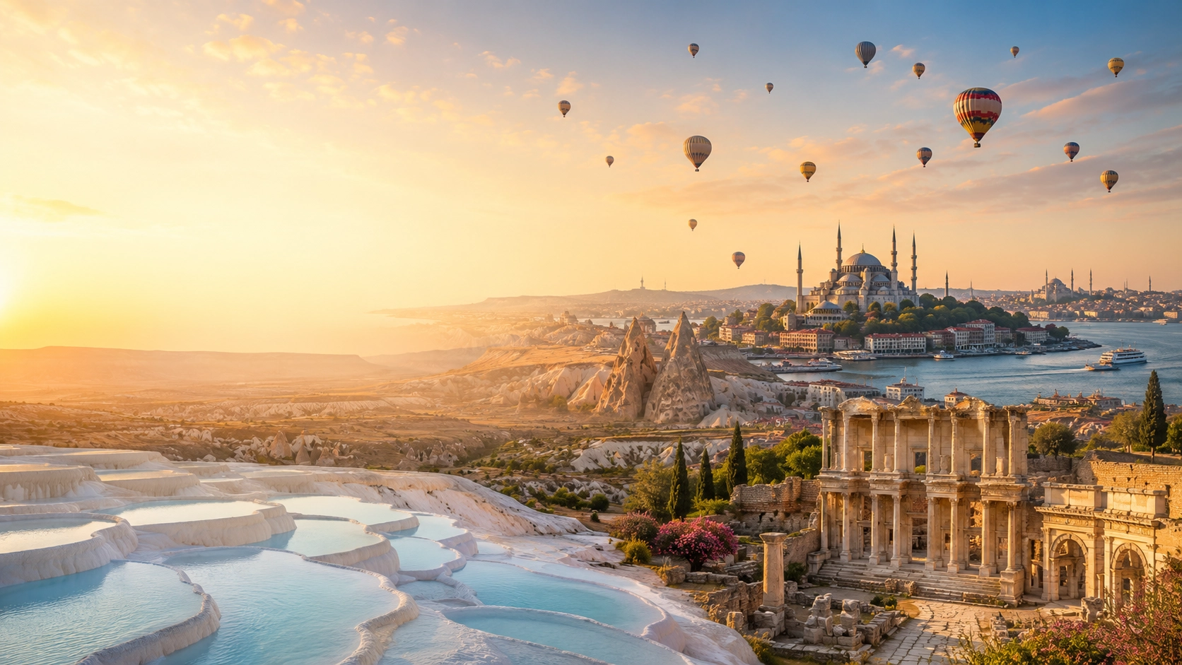 Turkey tours and travel packages including Cappadocia, Istanbul, Ephesus and Pamukkale