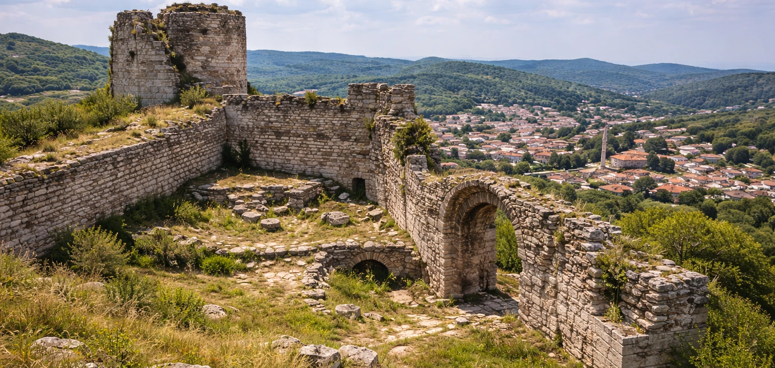 Vize Castle ancient Bizye Roman Byzantine walls Kirklareli Turkey