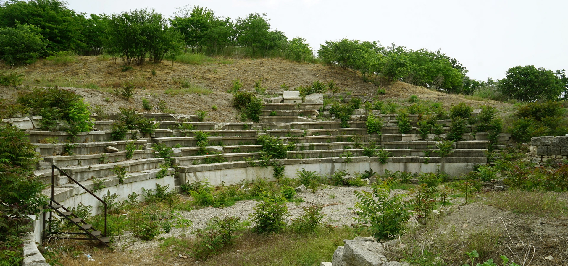 Vize Ancient Theatre Roman marble seating ancient Bizye Kirklareli Turkey