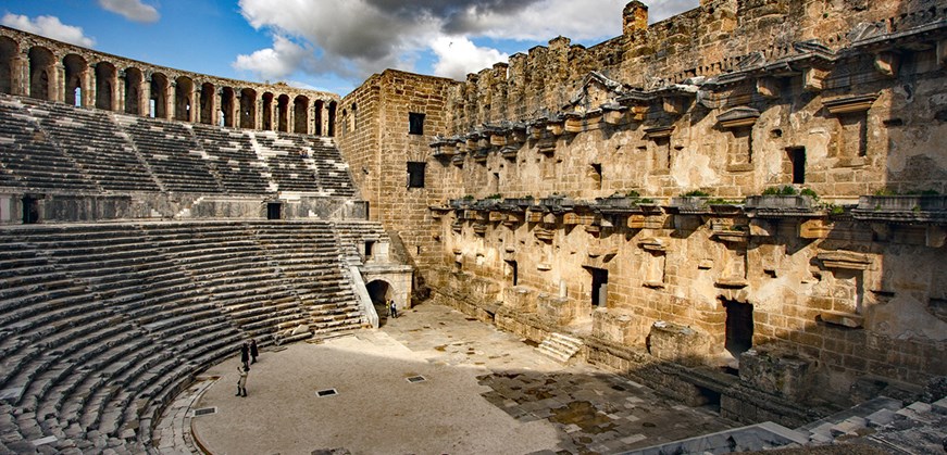 Aspendos Theater und antike Stadt
